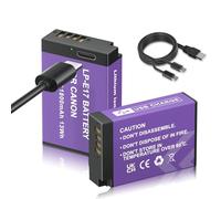 Mspalocell 2 Pack LP-E17 replacement batteries USB Type C 1800 mAh, compatible with Canon XC10 XC15 EOS-R RA R6 R5 R7 EOS 60D 70D 80D 90D 5D Mark I Mark II Mark III IV 6D Mark I II 7D Mark I II