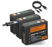 Mspalocell 3 Pack NP-W126 USB-C Battery 1600mAh, NP-W126S battery with type C, for Fuji X-T100,X-T200,X100F,X100V,X-S10,X-A5,X-A10,X-E3,X-E4,X-Pro2,X-Pro3,X-T1,X-T2,X-T3,X-T10,X-T20,X-T30,X-T30 II
