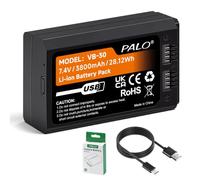 Mspalocell 3800mAh VB-30 VB-26 USB-C Replacement Battery for Godox V100, V1Pro, V1 Pro, V1 V1S V1N V1C V1F V1O, V1PRO-S/N/C/F/O, V860III-S/N/C/F/O Flash Replacement Battery