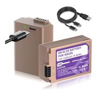 Mspalocell EN-EL25 USB-C 2100MAH Replacement Battery for Nikon Z Series Z50, Z30, Z FC, Fully Charged in 2 Hours, 2pcs EN-EL25/EL25A Type-C Battery