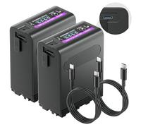 Mspalocell NP-F990 battery 84.96Wh/11800mAh (PD30W USB-A & Type-c/USB-C) for Sony NP-F990 NP-F980 NP-F970 NP-F960 NP-F950 NP-F930 NP-F750 NP-F550 NP-F570 NP-F770 Camcorder Replacement Battery, 2 Pack