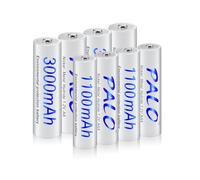 Mspalocell Solar Batteries Ni-Mh AA 3000mAh & AAA 1100mAh Rechargeable Battery 1.2V for Solar, 8 Pieces with Battery Case, High Capacity 1300+ Cycles Solar Batteries (AA*4+AAA*4)