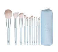 MSQ 10 PCS Professional Makeup Brush Set with Bag Star Makers Kabuki Makeup Brushes Kit for foundation, blush, bronzer, eyeshadow, powder synthetic, cruelty-free tools