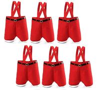 MSQ 10PCS Christmas Wine Bottle Covers Santa Pants Treat Bags Xmas Gift Bag | Christmas Wine Bottle Tote Bag Christmas Gift Bags Candy Bags Santa Pants Style Lovely Treat Bags