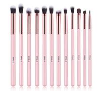 MSQ 12pcs Eyeshadow Brushes Make Up Eye Brush Set Professional Eye Makeup Brushes for Concealer Eyeliner Eyelash Eyebrow Blending Contour Pink Brush