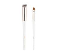 MSQ 2Pcs Concealer Makeup Brush Under Eye Angled Flat Top Kabuki Nose Contour Brush for nasolabial fold,acne scarring
