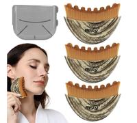 MSQ 3 Pack New Lymphatic Contour Face Brush Manual Lymphatic Drainage Massager for Face,Chin and Jawline Sculpting Enhance Cleansing for Effective Contouring