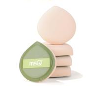 MSQ 5 in 1 Makeup Sponge Powder Puff 5 Pcs Makeup Sponge Puff Teardrop Setting Powder Puff Face Makeup Cushion Puff Soft Sponge Wet Dry Dual-Use for Concealer Liquid Cream and Powder, Beginner