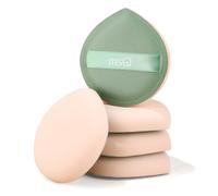 MSQ 5 in 1 Super Soft Powder Puff 5pcs Large Makeup Sponge for Foundation Quickly Apply Makeup Teardrop Shaped Face Make Up Sponges Wet Dry Makeup Tool for Concealer Liquid Cream Foundation