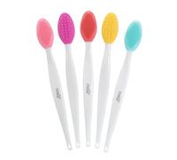 MSQ 5 PCS Silicone Lip Exfoliating Brush Set Double-sided Soft Lip Brush for Smoother and Fuller Lip Appearance