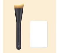 MSQ Flat Foundation Brush with Makeup Mixing Palette Ultra Thin Brush Head