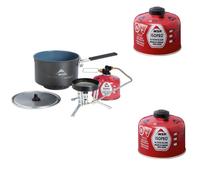 MSR WindBurner Group Stove System + 2 Isopro 227g Gas Cartridges