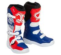 MSR Youth M3X Motocross Boots, Red/White/Blue, 3 Little Kid