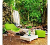 Msrahves Sofa Bedroom Mural Mural Beautiful waterfalltree Landscape 250X175CM 3D Non-Woven Wallpaper Modern Minimalist Wallpaper for Living Room Bedroom Office Wallpaper Home Decoration