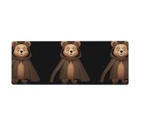 MSRHIUEF A Little Bear in a Cloak Pattern Extra Large Mouse pad Mousepad 12x31.5in for Office Gaming Learning