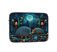 MSRHIUEF Blue Forest Hedgehog Stamp Portable Laptop Sleeve Case - Shockproof Portable Laptop Sleeve Bag 15 inch for Men and Women Business Travel, Office Daily Use