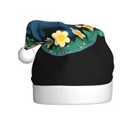 MSRHIUEF Blue seal in a circle Pattern Christmas Hat for Adult Festive Celebrations as a Gift for Men and Women