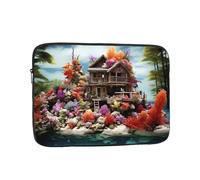 MSRHIUEF Chalet by The Sea Stamp Portable Laptop Sleeve Case - Shockproof Portable Laptop Sleeve Bag 17 inch for Men and Women Business Travel, Office Daily Use