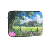 MSRHIUEF Chalet in The Grassland Stamp Portable Laptop Sleeve Case - Shockproof Portable Laptop Sleeve Bag 15 inch for Men and Women Business Travel, Office Daily Use