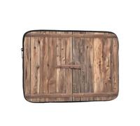 MSRHIUEF Country barn Wood Door Stamp Portable Laptop Sleeve Case - Shockproof Portable Laptop Sleeve Bag 17 inch for Men and Women Business Travel, Office Daily Use