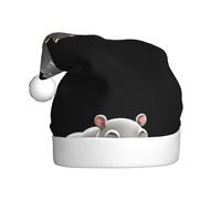 MSRHIUEF Cute hippopotamus Pattern Christmas Hat for Adult Festive Celebrations as a Gift for Men and Women