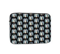 MSRHIUEF Cute Little Penguin on The Mural Stamp Portable Laptop Sleeve Case - Shockproof Portable Laptop Sleeve Bag 12 inch for Men and Women Business Travel, Office Daily Use