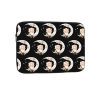 MSRHIUEF Cute Old Man in The Moon Stamp Portable Laptop Sleeve Case - Shockproof Portable Laptop Sleeve Bag 13 inch for Men and Women Business Travel, Office Daily Use