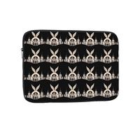 MSRHIUEF Cute Rabbit Ears Castle Stamp Portable Laptop Sleeve Case - Shockproof Portable Laptop Sleeve Bag 12 inch for Men and Women Business Travel, Office Daily Use