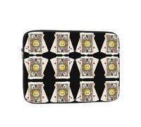 MSRHIUEF Cute Smiley Playing Cards Stamp Portable Laptop Sleeve Case - Shockproof Portable Laptop Sleeve Bag 13 inch for Men and Women Business Travel, Office Daily Use