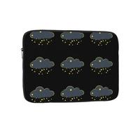 MSRHIUEF Dark Clouds with Falling Little Stars Stamp Portable Laptop Sleeve Case - Shockproof Portable Laptop Sleeve Bag 10 inch for Men and Women Business Travel, Office Daily Use