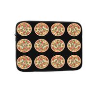 MSRHIUEF Delicious Flower Pizza Stamp Portable Laptop Sleeve Case - Shockproof Portable Laptop Sleeve Bag 13 inch for Men and Women Business Travel, Office Daily Use