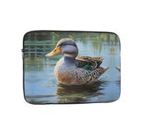 MSRHIUEF Hd Oil Painting Duck Stamp Portable Laptop Sleeve Case - Shockproof Portable Laptop Sleeve Bag 10 inch for Men and Women Business Travel, Office Daily Use