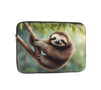 MSRHIUEF Lazy Cute Sloth Hanging The Branches Stamp Portable Laptop Sleeve Case - Shockproof Portable Laptop Sleeve Bag 10 inch for Men and Women Business Travel, Office Daily Use