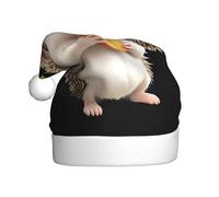 MSRHIUEF Little hedgehog eating peach Pattern Christmas Hat for Adult Festive Celebrations as a Gift for Men and Women