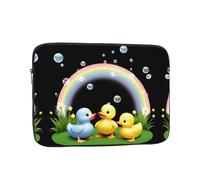 MSRHIUEF Little Yellow Duck Playing with Bubbles Stamp Portable Laptop Sleeve Case - Shockproof Portable Laptop Sleeve Bag 15 inch for Men and Women Business Travel, Office Daily Use