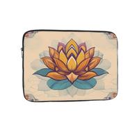 MSRHIUEF Lotus Flower Namaste Stamp Portable Laptop Sleeve Case - Shockproof Portable Laptop Sleeve Bag 12 inch for Men and Women Business Travel, Office Daily Use