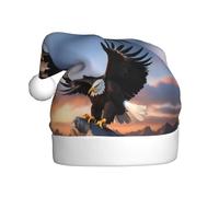 MSRHIUEF Mighty Bald Eagle Pattern Christmas Hat for Adult Festive Celebrations as a Gift for Men and Women