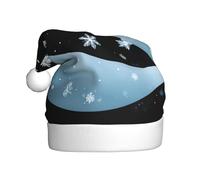 MSRHIUEF Snowflakes on the moon Pattern Christmas Hat for Adult Festive Celebrations as a Gift for Men and Women