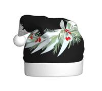 MSRHIUEF Snowy owl on Christmas wreath Pattern Christmas Hat for Adult Festive Celebrations as a Gift for Men and Women