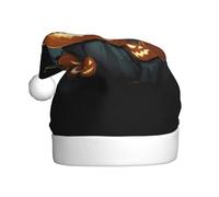 MSRHIUEF Spooky Pumpkin Pattern Christmas Hat for Adult Festive Celebrations as a Gift for Men and Women