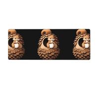 MSRHIUEF The Little Squirrel in The Pine Cone House Pattern Extra Large Mouse pad Mousepad 12x31.5in for Office Gaming Learning