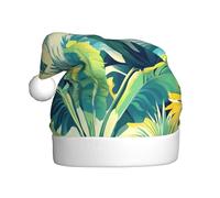MSRHIUEF tropical forest Pattern Christmas Hat for Adult Festive Celebrations as a Gift for Men and Women
