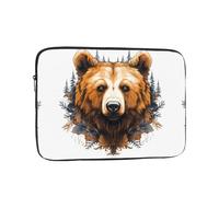 MSRHIUEF Wildlife Hand Drawn Bear Animal Stamp Portable Laptop Sleeve Case - Shockproof Portable Laptop Sleeve Bag 13 inch for Men and Women Business Travel, Office Daily Use