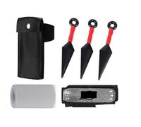 MSROLIDT Leaf Village Logo Headband and 3 pcs Kunai and Kunai Bag with Bandage set(6 Pack)