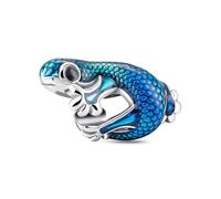 MsRosy Sterling Silver Charm for Bracelets Hallmarked S925 Charms Compatible with all European style Bracelets For adults only (Blue Gecko Charm)