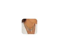 MSSIEJEW Chunky Choker Necklace Chunky Gold Choker Necklace Geometric Sphere Necklace Gold Thick Statement Necklace for Women, One Size, Metal, No Gemstone