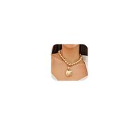 MSSIEJEW Chunky Choker Necklace Chunky Gold Choker Necklace Geometric Sphere Necklace Gold Thick Statement Necklace for Women, One Size, Metal, No Gemstone