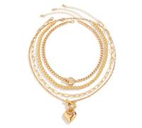 MSSIEJEW Chunky Choker Necklace Chunky Gold Choker Necklace Geometric Sphere Necklace Gold Thick Statement Necklace for Women, One Size, Metal, No Gemstone
