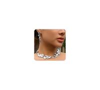 MSSIEJEW Irregular Lava Choker Gold Necklace Gold Statement Choker Necklace for Women Chunky Liquid Dripping Metal Buckle Collar Necklace Chunky Gold Necklace, Zinc, No Gemstone
