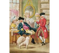 MSTECO Oil Painting Canvas Wall Poster Wall Decoration Painting the Morning Ramble or the Milliners Shop by Robert Dighton for Wall Decor 60x90cm
